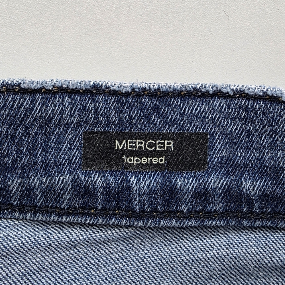Modern American Mercer Tapered Jeans Women’s Size 28 Medium Wash Distressed - Picture 8 of 11